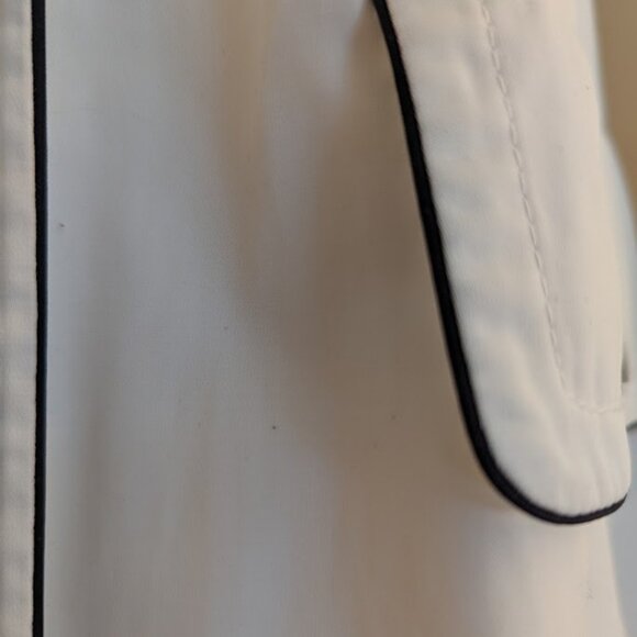 Anne Klein Waterproof White Cropped A-Line Coat - Picture 11 of 12